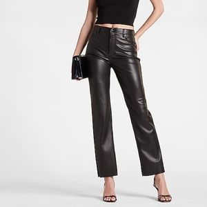 Express Straight Leather Pants